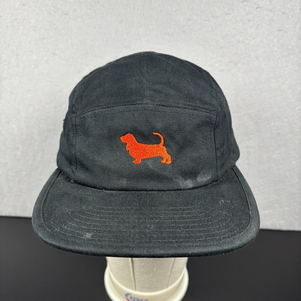 Slim‎ Pickins Outfitters 5 Panel Hat Cap Strap Back Dog Orange Dachshund Logo